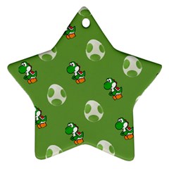 Yoshi Print, Super, Huevo, Game, Green, Egg, Mario Ornament (star)