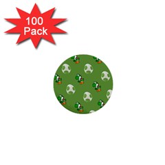 Yoshi Print, Super, Huevo, Game, Green, Egg, Mario 1  Mini Buttons (100 Pack)  by nateshop