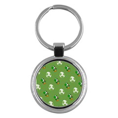 Yoshi Print, Super, Huevo, Game, Green, Egg, Mario Key Chain (round) by nateshop