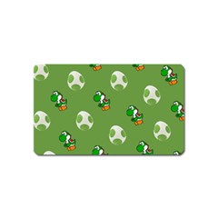 Yoshi Print, Super, Huevo, Game, Green, Egg, Mario Magnet (name Card) by nateshop