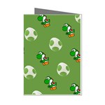 Yoshi Print, Super, Huevo, Game, Green, Egg, Mario Mini Greeting Cards (Pkg of 8) Left