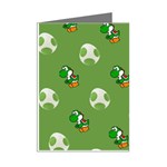 Yoshi Print, Super, Huevo, Game, Green, Egg, Mario Mini Greeting Cards (Pkg of 8) Right