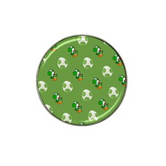 Yoshi Print, Super, Huevo, Game, Green, Egg, Mario Hat Clip Ball Marker