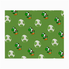 Yoshi Print, Super, Huevo, Game, Green, Egg, Mario Small Glasses Cloth by nateshop