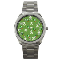 Yoshi Print, Super, Huevo, Game, Green, Egg, Mario Sport Metal Watch by nateshop