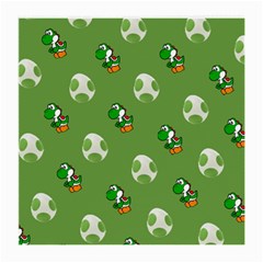 Yoshi Print, Super, Huevo, Game, Green, Egg, Mario Medium Glasses Cloth by nateshop