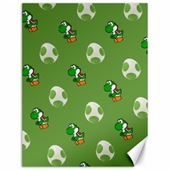 Yoshi Print, Super, Huevo, Game, Green, Egg, Mario Canvas 18  X 24  by nateshop