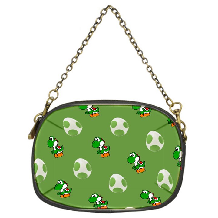 Yoshi Print, Super, Huevo, Game, Green, Egg, Mario Chain Purse (One Side)