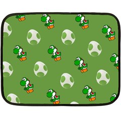 Yoshi Print, Super, Huevo, Game, Green, Egg, Mario Fleece Blanket (mini) by nateshop