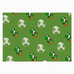 Yoshi Print, Super, Huevo, Game, Green, Egg, Mario Large Glasses Cloth by nateshop