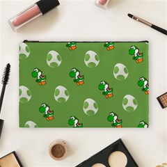 Yoshi Print, Super, Huevo, Game, Green, Egg, Mario Cosmetic Bag (large) by nateshop