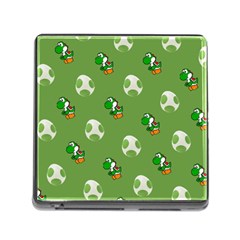 Yoshi Print, Super, Huevo, Game, Green, Egg, Mario Memory Card Reader (square 5 Slot) by nateshop