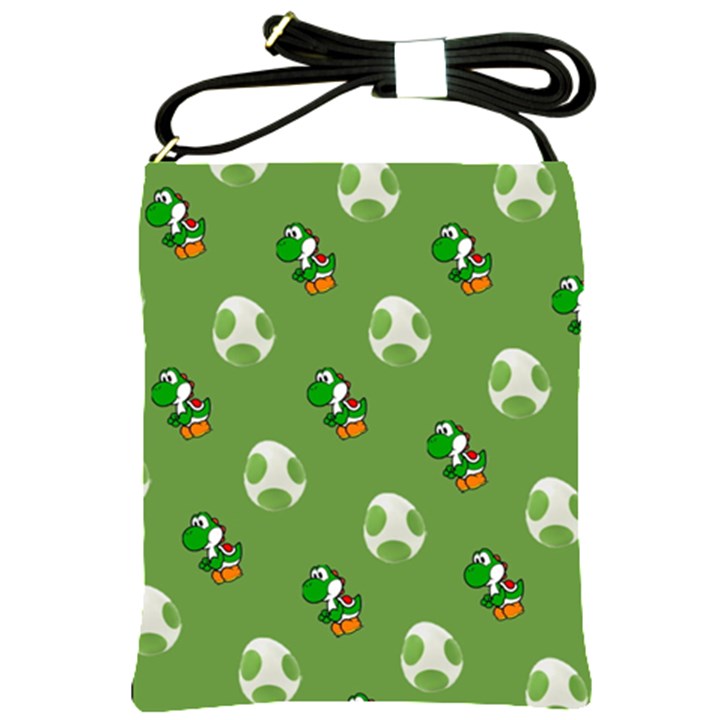 Yoshi Print, Super, Huevo, Game, Green, Egg, Mario Shoulder Sling Bag