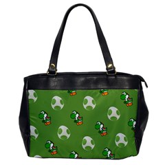 Yoshi Print, Super, Huevo, Game, Green, Egg, Mario Oversize Office Handbag by nateshop