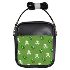 Yoshi Print, Super, Huevo, Game, Green, Egg, Mario Girls Sling Bag by nateshop