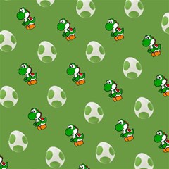 Yoshi Print, Super, Huevo, Game, Green, Egg, Mario Play Mat (square) by nateshop