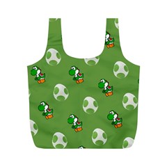 Yoshi Print, Super, Huevo, Game, Green, Egg, Mario Full Print Recycle Bag (m) by nateshop