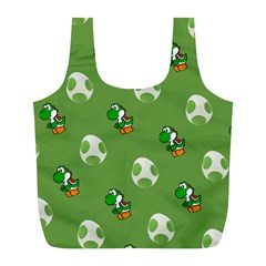 Yoshi Print, Super, Huevo, Game, Green, Egg, Mario Full Print Recycle Bag (l) by nateshop