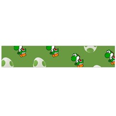 Yoshi Print, Super, Huevo, Game, Green, Egg, Mario Large Premium Plush Fleece Scarf  by nateshop