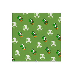 Yoshi Print, Super, Huevo, Game, Green, Egg, Mario Satin Bandana Scarf 22  X 22  by nateshop