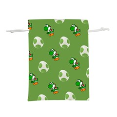 Yoshi Print, Super, Huevo, Game, Green, Egg, Mario Lightweight Drawstring Pouch (m) by nateshop