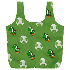 Yoshi Print, Super, Huevo, Game, Green, Egg, Mario Full Print Recycle Bag (xxxl) by nateshop