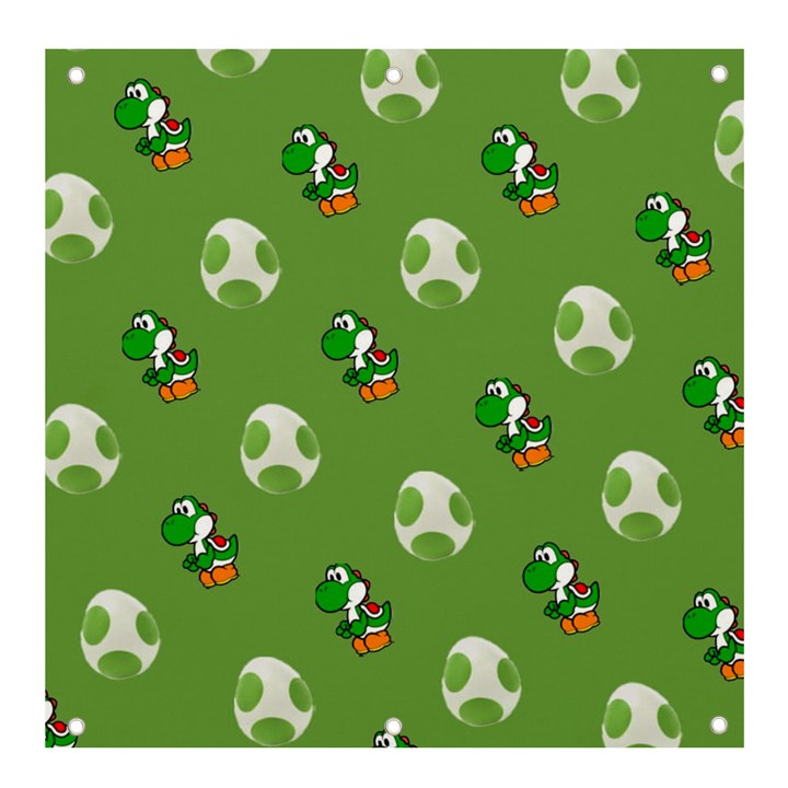 Yoshi Print, Super, Huevo, Game, Green, Egg, Mario Banner and Sign 4  x 4 