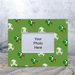 Yoshi Print, Super, Huevo, Game, Green, Egg, Mario White Tabletop Photo Frame 4 x6  Front