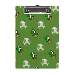 Yoshi Print, Super, Huevo, Game, Green, Egg, Mario A5 Acrylic Clipboard by nateshop