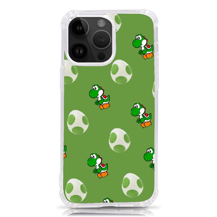 Yoshi Print, Super, Huevo, Game, Green, Egg, Mario iPhone 14 Pro Max TPU UV Print Case