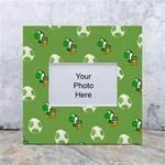 Yoshi Print, Super, Huevo, Game, Green, Egg, Mario White Box Photo Frame 4  x 6  Front