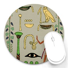 Egyptian Man Artifact Royal Round Mousepad by Proyonanggan