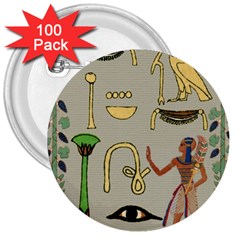 Egyptian Man Artifact Royal 3  Buttons (100 Pack) 