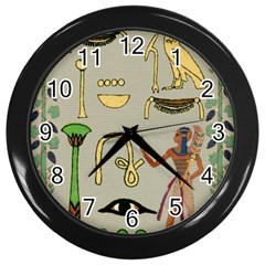 Egyptian Man Artifact Royal Wall Clock (black) by Proyonanggan