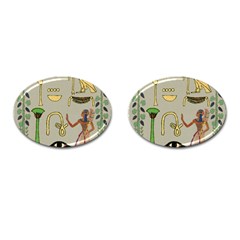 Egyptian Man Artifact Royal Cufflinks (oval) by Proyonanggan