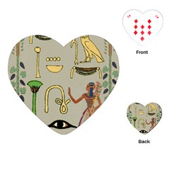 Egyptian Man Artifact Royal Playing Cards Single Design (heart) by Proyonanggan