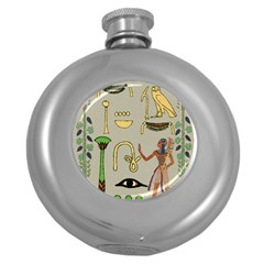 Egyptian Man Artifact Royal Round Hip Flask (5 Oz) by Proyonanggan