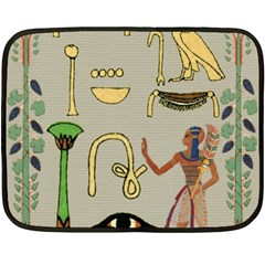 Egyptian Man Artifact Royal Fleece Blanket (mini) by Proyonanggan