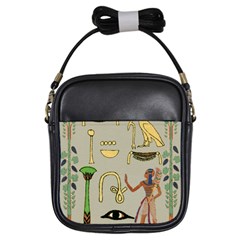 Egyptian Man Artifact Royal Girls Sling Bag by Proyonanggan