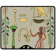 Egyptian Man Artifact Royal Fleece Blanket (medium) by Proyonanggan