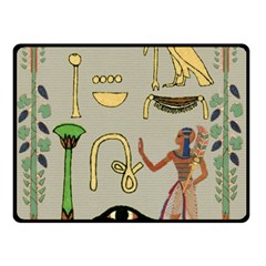 Egyptian Man Artifact Royal Two Sides Fleece Blanket (small) by Proyonanggan