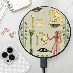 Egyptian Man Artifact Royal Wireless Fast Charger(black) by Proyonanggan