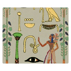 Egyptian Man Artifact Royal Premium Plush Fleece Blanket (small) by Proyonanggan