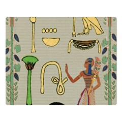 Egyptian Man Artifact Royal Premium Plush Fleece Blanket (large) by Proyonanggan