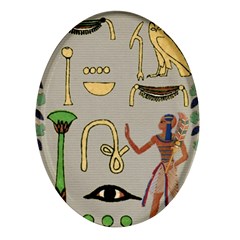 Egyptian Man Artifact Royal Oval Glass Fridge Magnet (4 Pack) by Proyonanggan