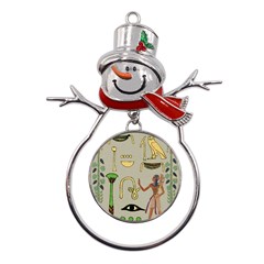 Egyptian Man Artifact Royal Metal Snowman Ornament by Proyonanggan