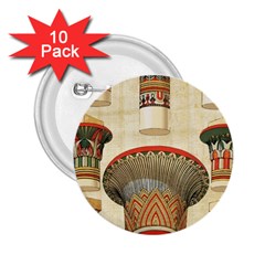 Egyptian Architecture Column 2 25  Buttons (10 Pack)  by Proyonanggan