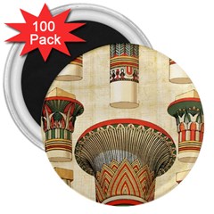 Egyptian Architecture Column 3  Magnets (100 Pack) by Proyonanggan