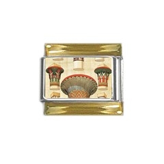 Egyptian Architecture Column Gold Trim Italian Charm (9mm) by Proyonanggan