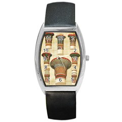 Egyptian Architecture Column Barrel Style Metal Watch by Proyonanggan